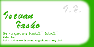 istvan hasko business card